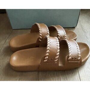 Seychelles Women's Tan Catch A Wave Leather Sandals Shoes Size 8